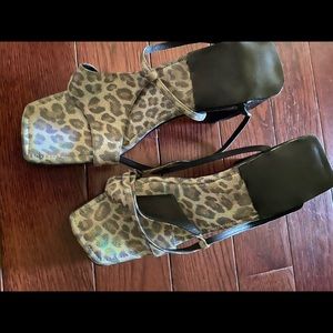 Leopard print platforms